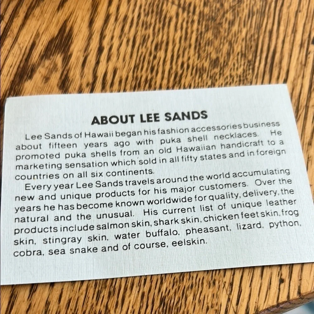 Lee Sands vintage 1989